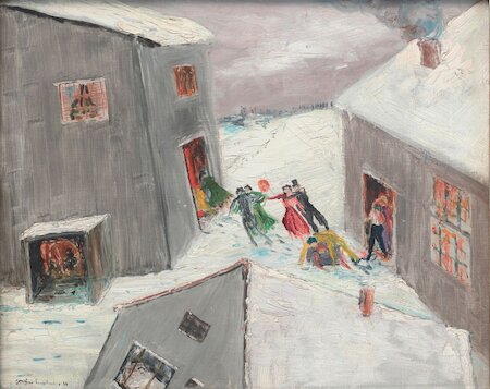 Fasching im Schnee, 1926, Öl a. Leinwand &copy; Joachim-Ringelnatz-Museum Cuxhaven