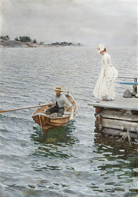 Sommerfrische, Aquarell, 1886, Privatsammlung © Hans Thorwid